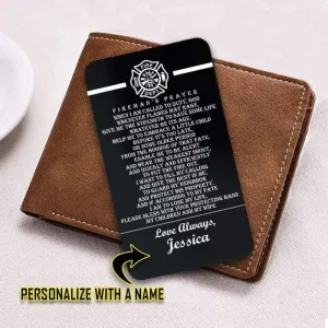 Fireman's Prayer (CUSTOM) Premium Wallet Card