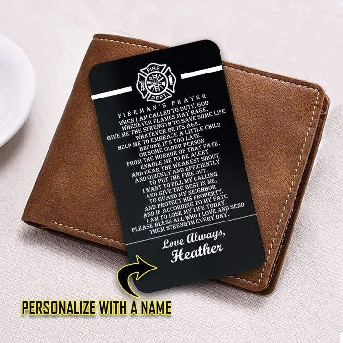 Fireman's Prayer (CUSTOM) Premium Wallet Card