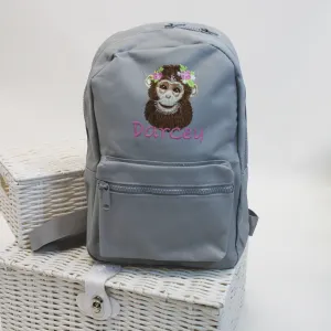 Floral Monkey Backpack - Various Colours