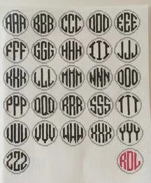Flower Monogram Round