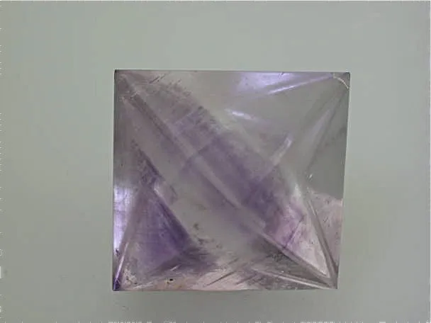 Fluorite Polished Octahedron, attr: Harris Creek District, Southern Illinois, Miniature, 3.5 x 3.5 x 5.0 cm, $100.  SOLD