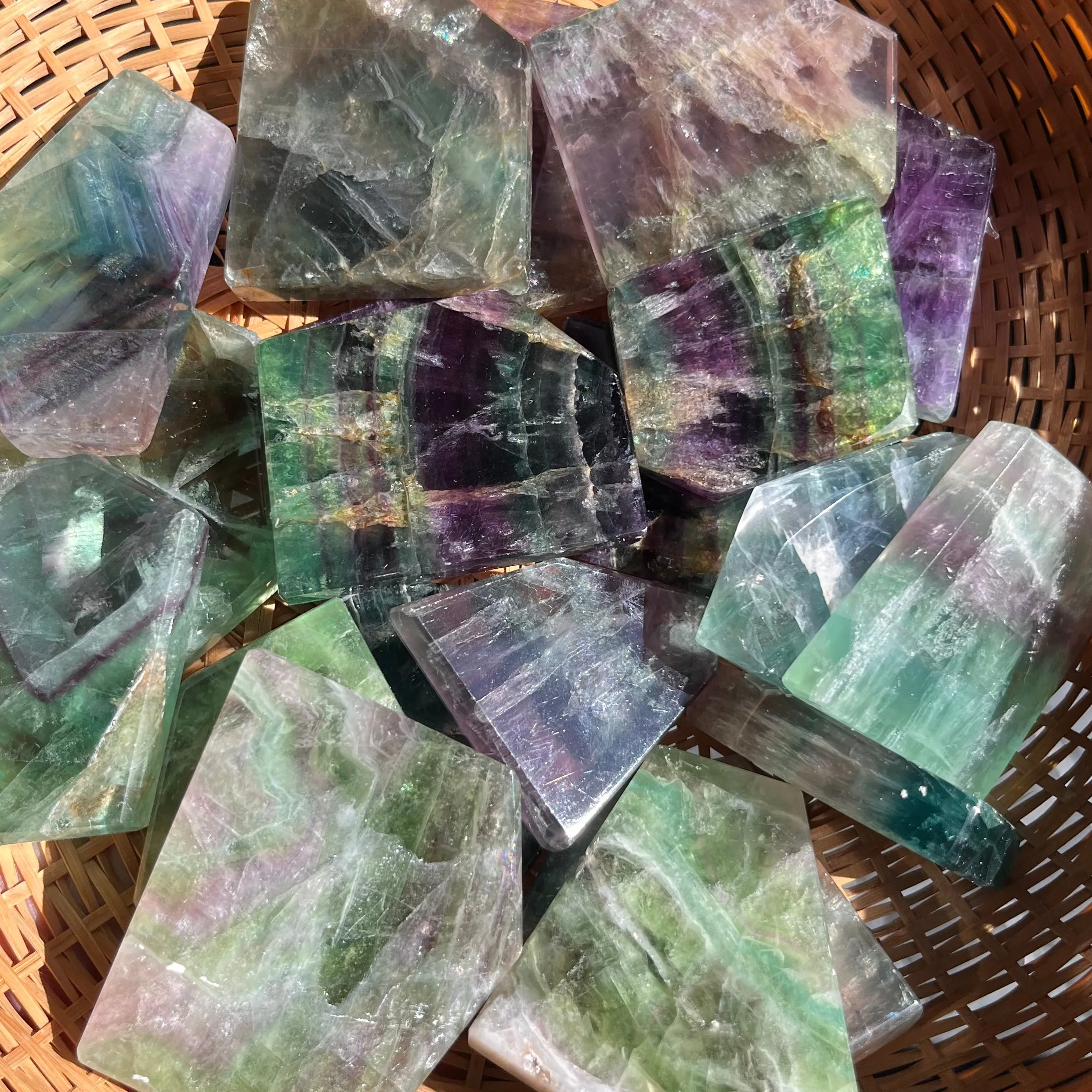 Fluorite Slice - Polished