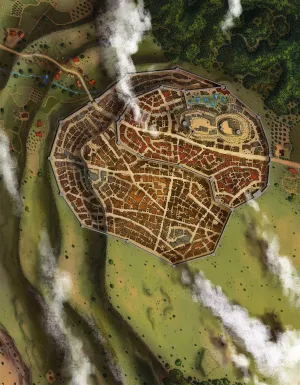 Foxdell City Fantasy Map Patreon