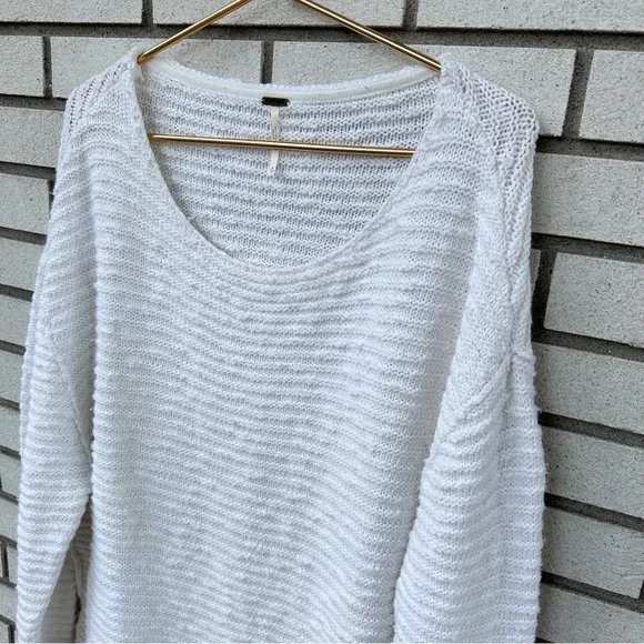 Free People Menace Cream Ivory Tunic Sweater
