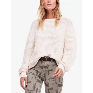 Free People Menace Cream Ivory Tunic Sweater