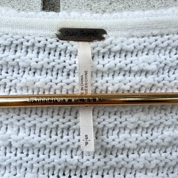 Free People Menace Cream Ivory Tunic Sweater