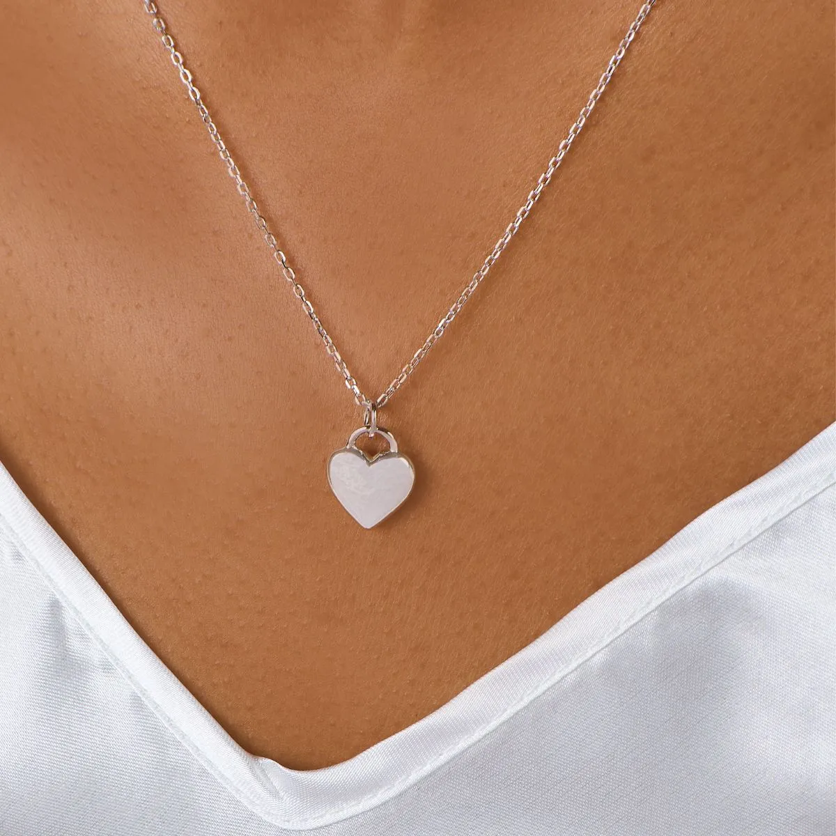 Freya Heart Silver Necklace Charm