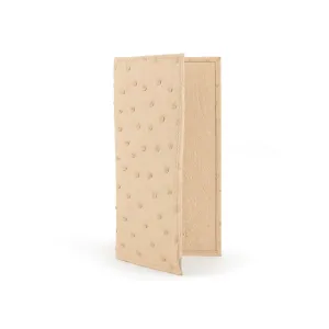 Full Ostrich Quill Checkbook Holder in White