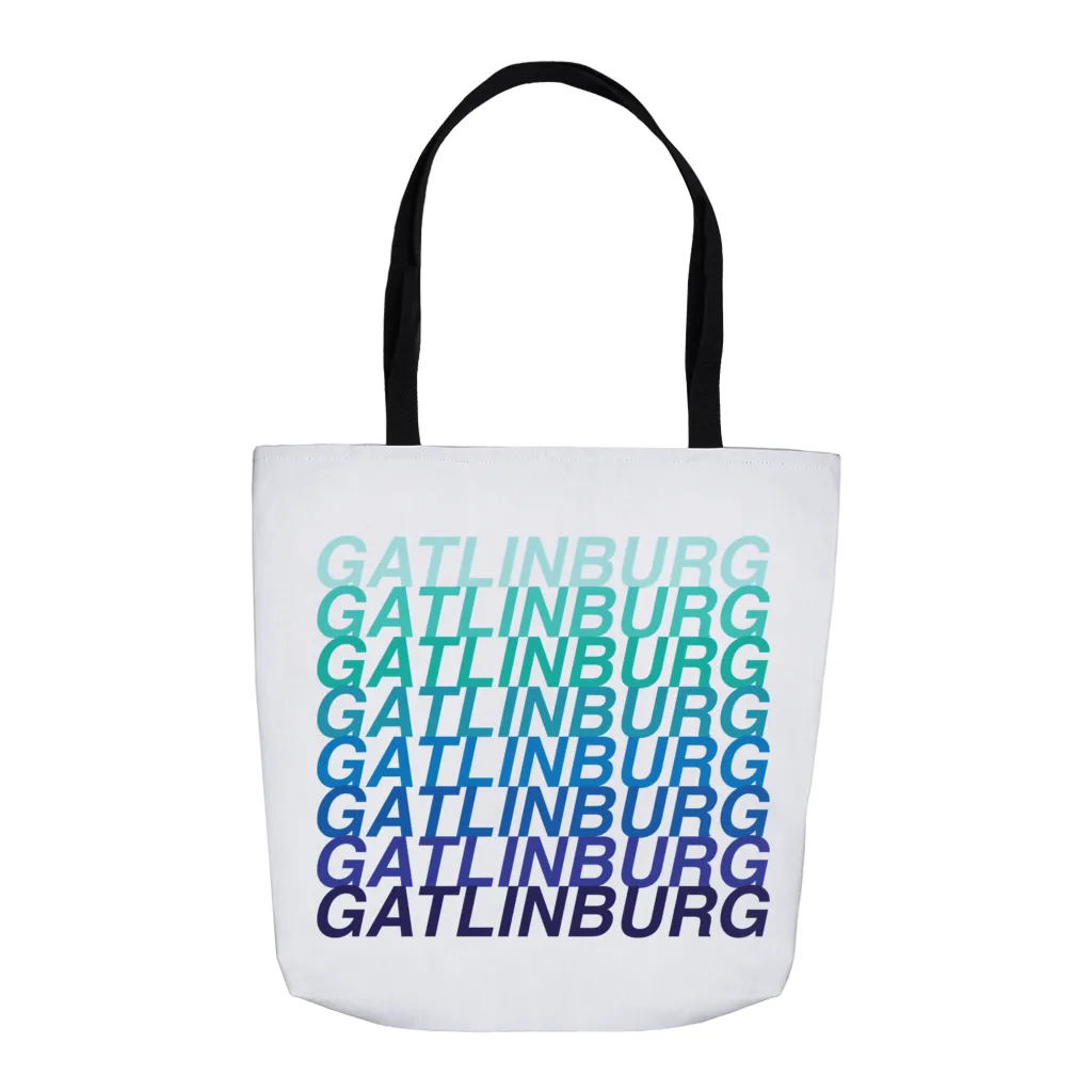 Gatlinburg Blue Ombre Tote Bag