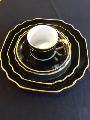 Georgian Colorsheen Tea Saucer Black