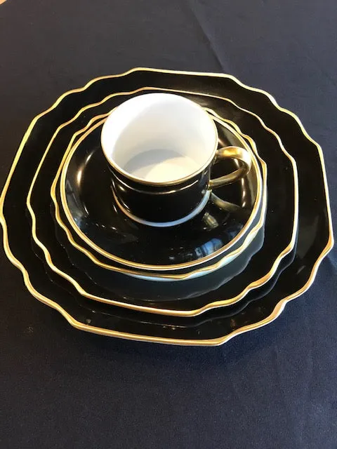 Georgian Colorsheen Tea Saucer Black