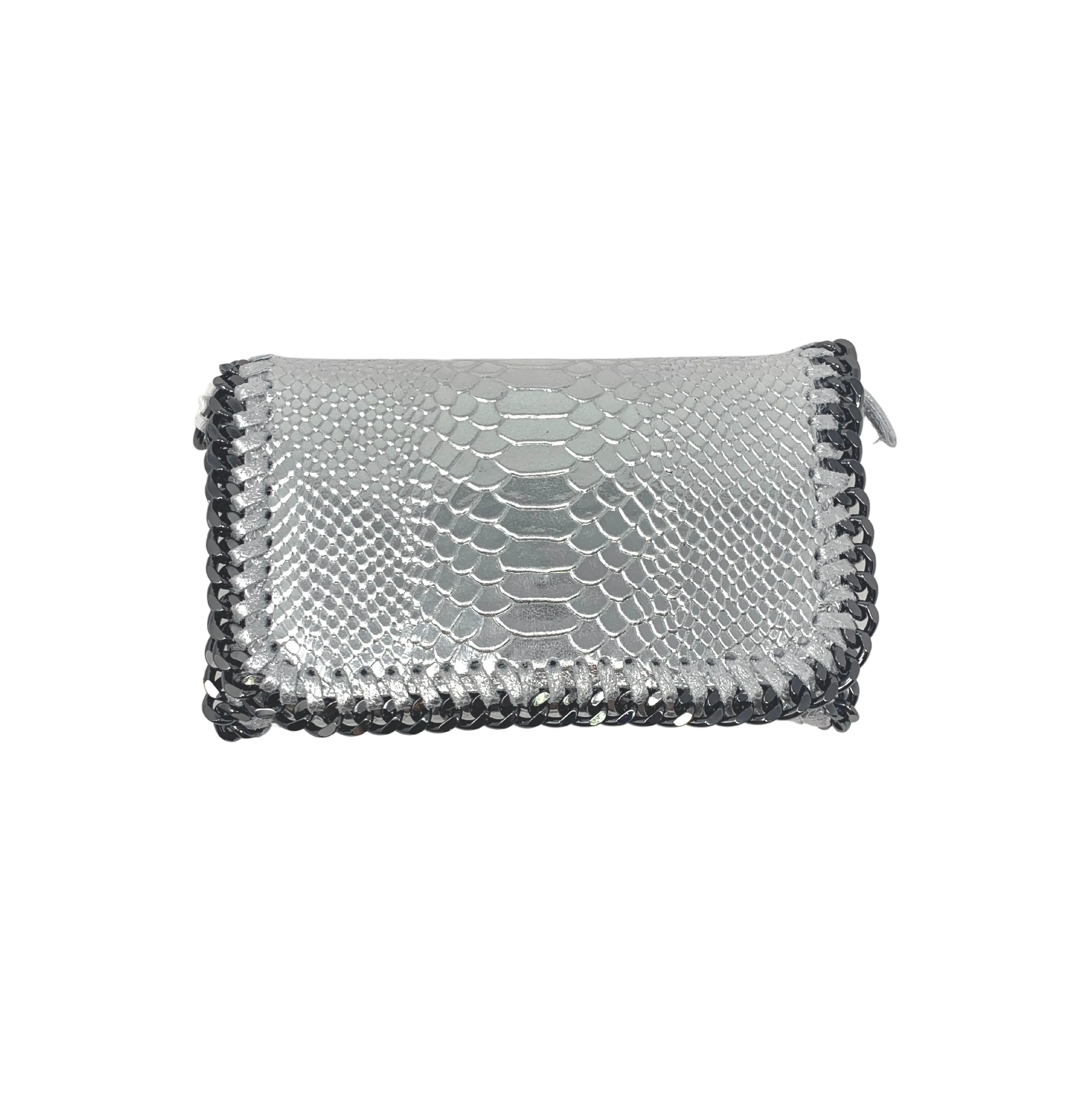 German Fuentes Handbag - Silver Snake