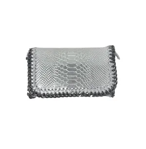 German Fuentes Handbag - Silver Snake