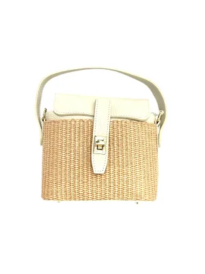 German Fuentes Rattan Leather Handbag