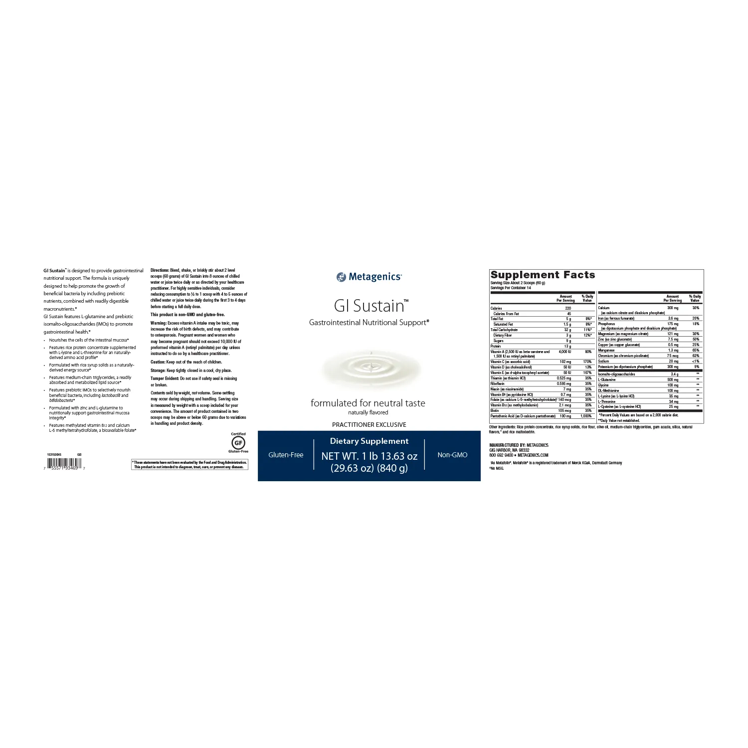 GI Sustain™ <br>Gastrointestinal Nutritional Support*