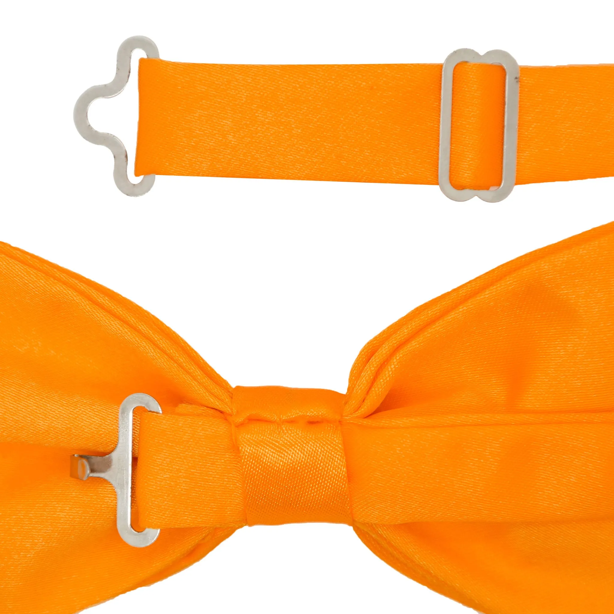 Gia Orange Satine Adjustable Bowtie