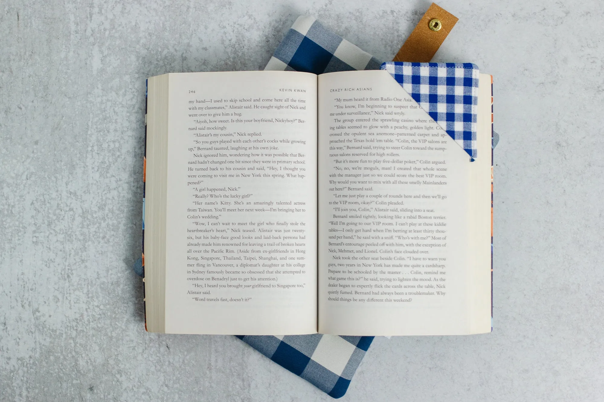 Gingham Book Sleeve