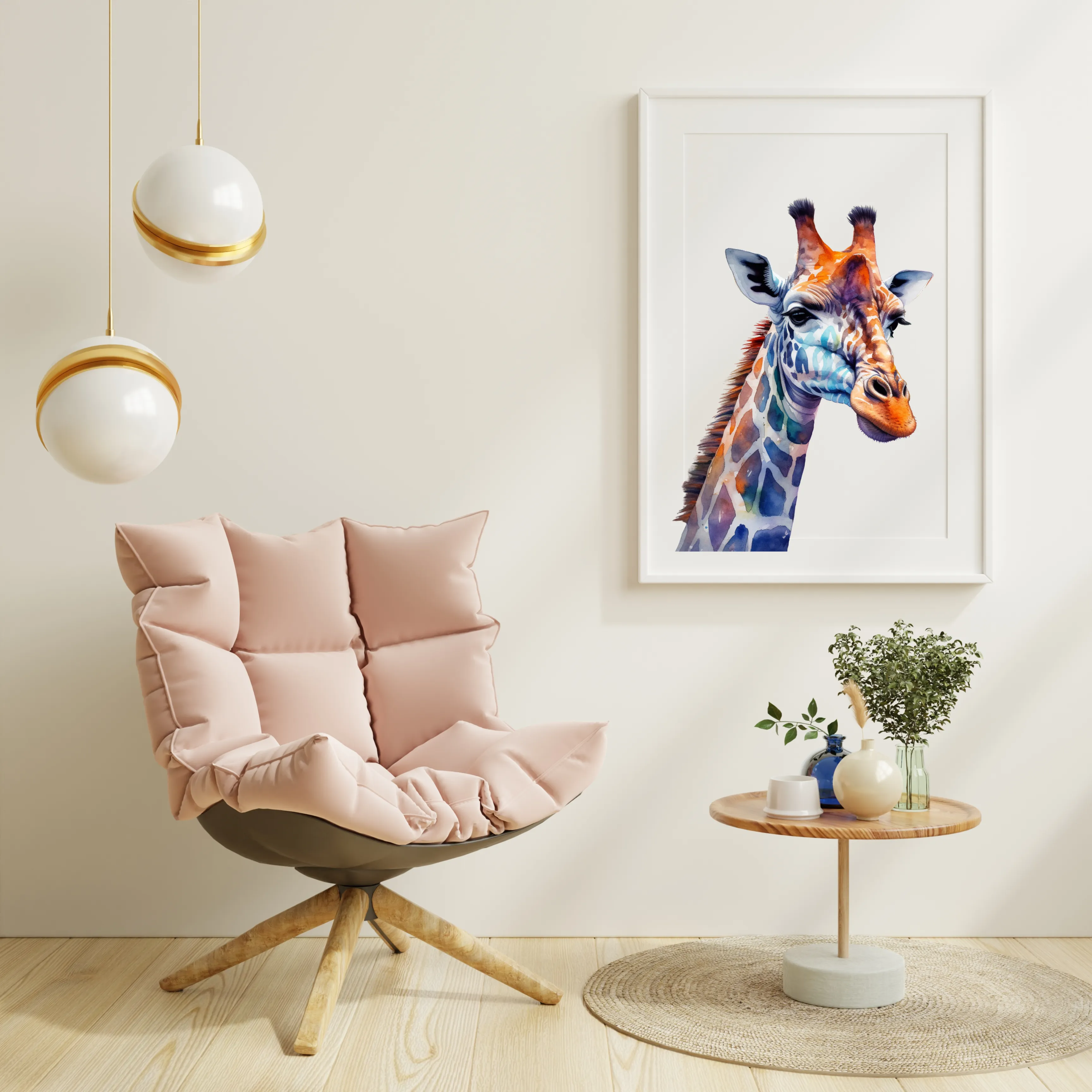 Giraffe Canvas Art Printable Digital Art (24x36) GIF003