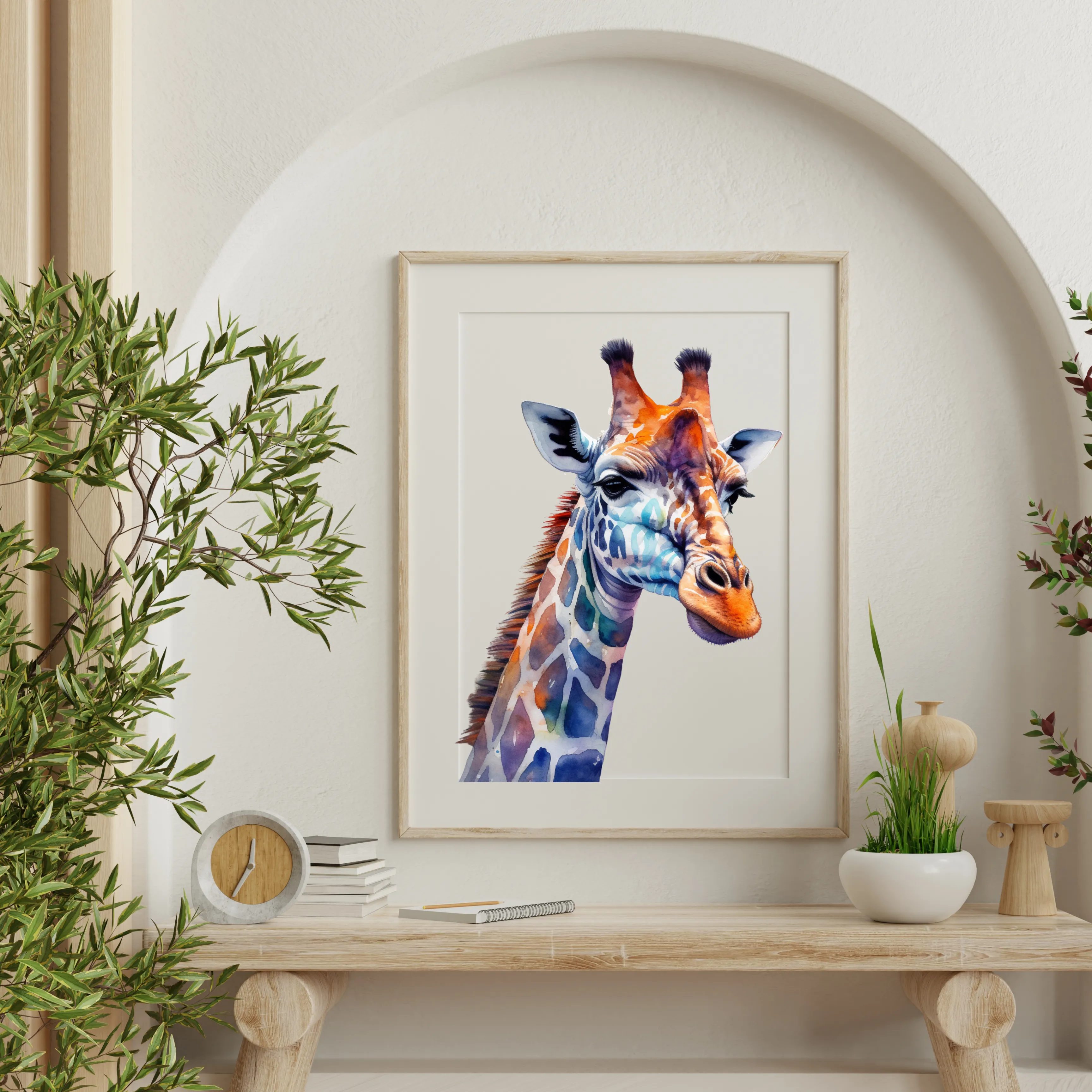 Giraffe Canvas Art Printable Digital Art (24x36) GIF003