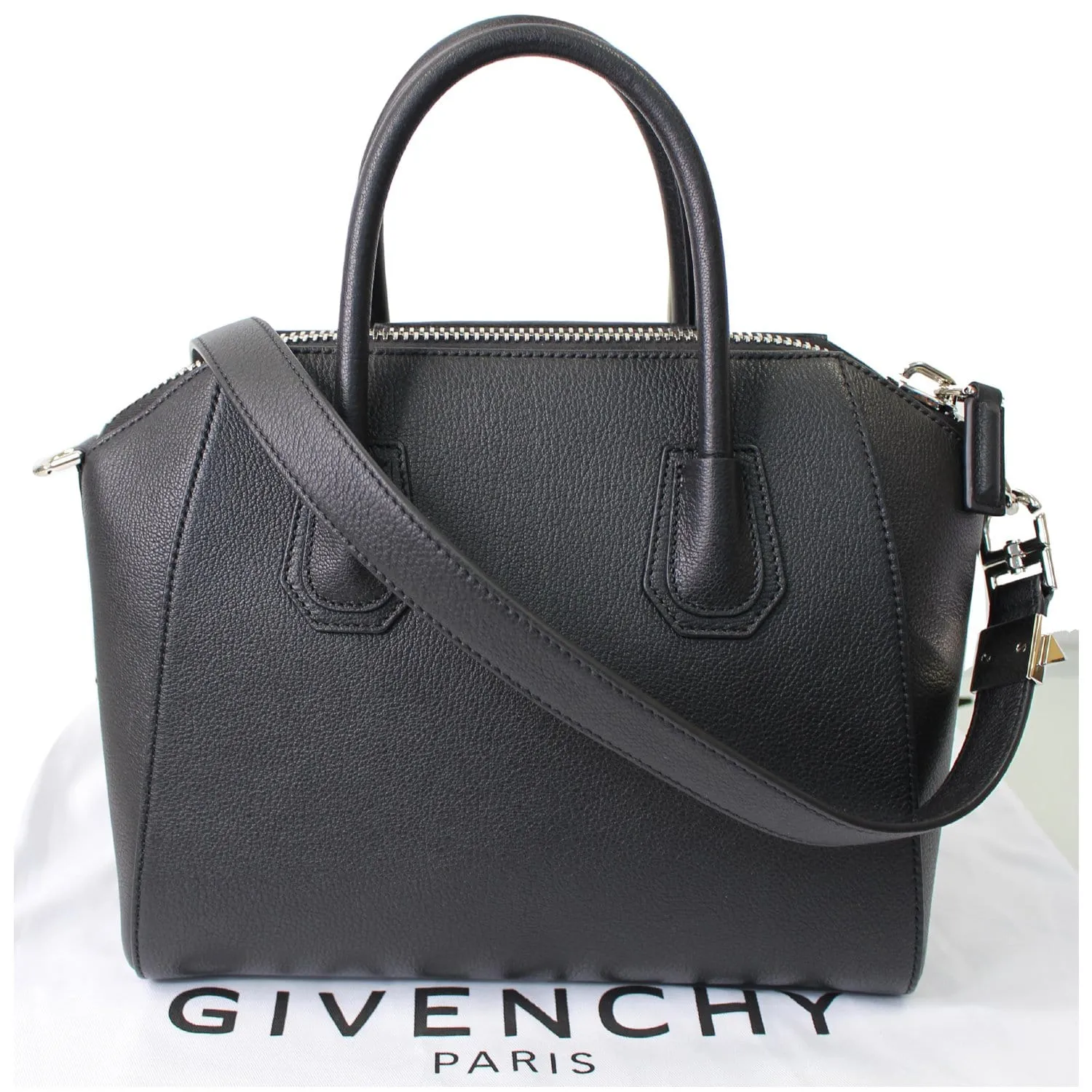GIVENCHY Antigona Small Leather Shoulder Bag Black