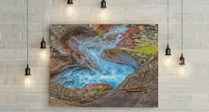 Glacier Mountain Waterfall