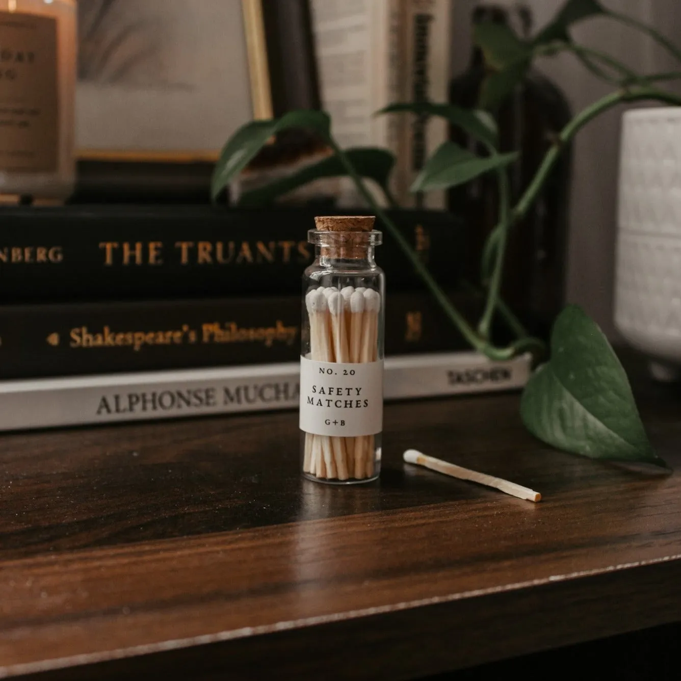 Glass Bottle of Matches | Bookish Aesthetic Apothecary Matches