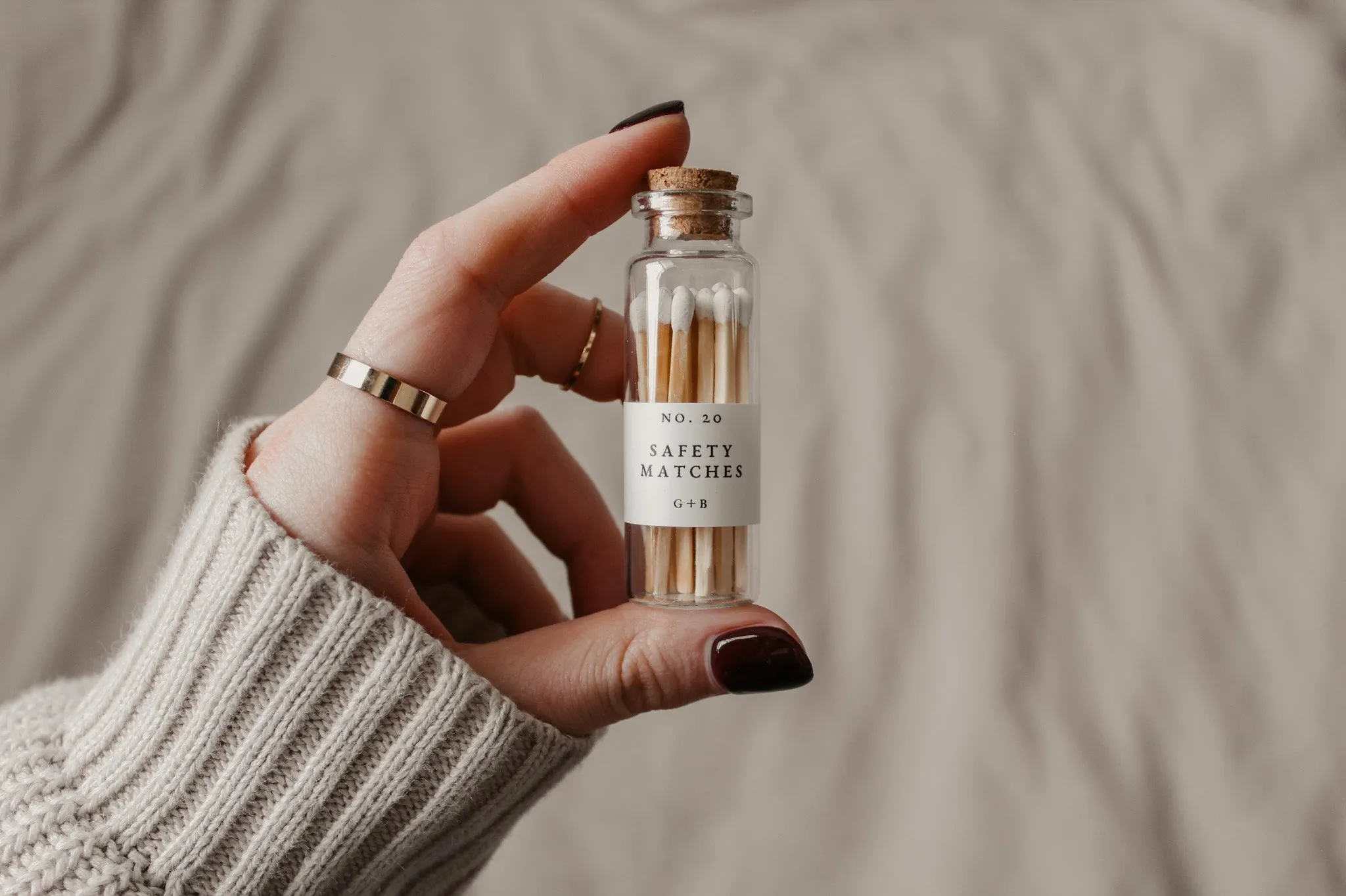 Glass Bottle of Matches | Bookish Aesthetic Apothecary Matches