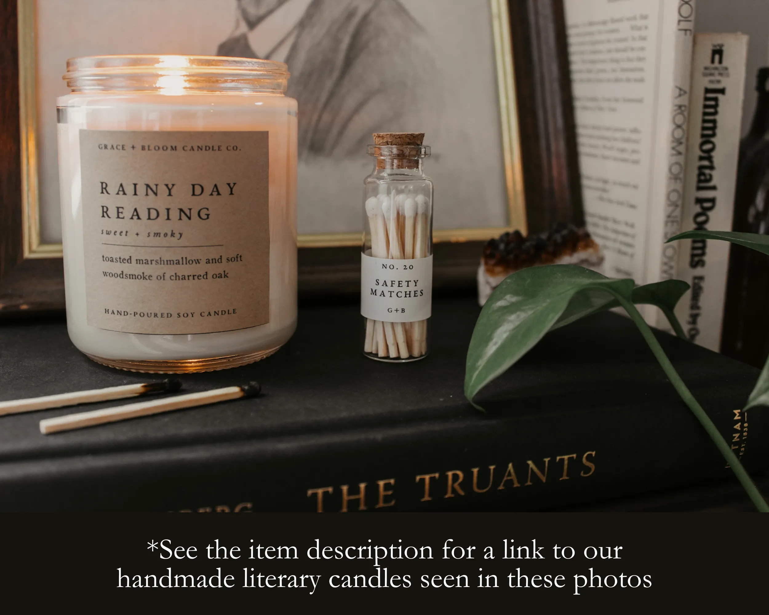 Glass Bottle of Matches | Bookish Aesthetic Apothecary Matches