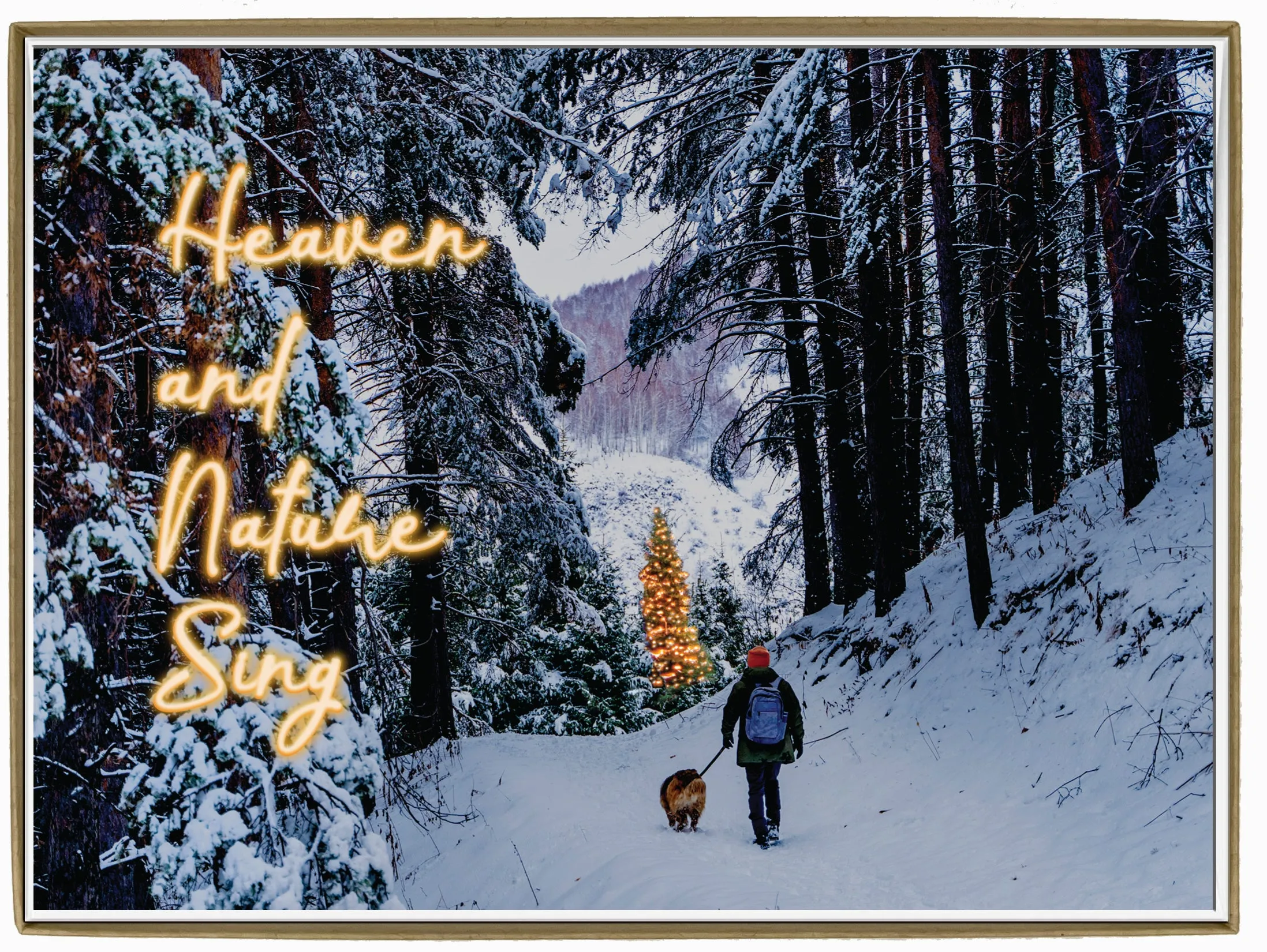Glory To Dog Heaven and Nature Sing Boxed Set of 12 Christmas Cards and Greeting Card Envelopes