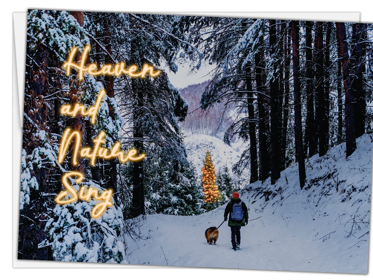 Glory To Dog Heaven and Nature Sing Boxed Set of 12 Christmas Cards and Greeting Card Envelopes