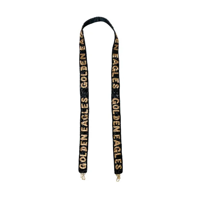 Golden Eagles Beaded Strap - Black
