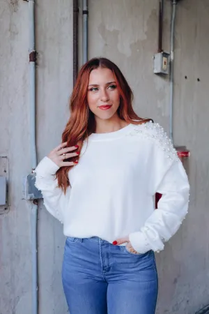 Graced With Pearls Knit Sweater