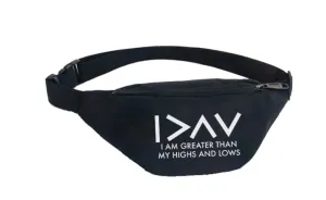 Greater than my Highs & Lows - Black Bumbag