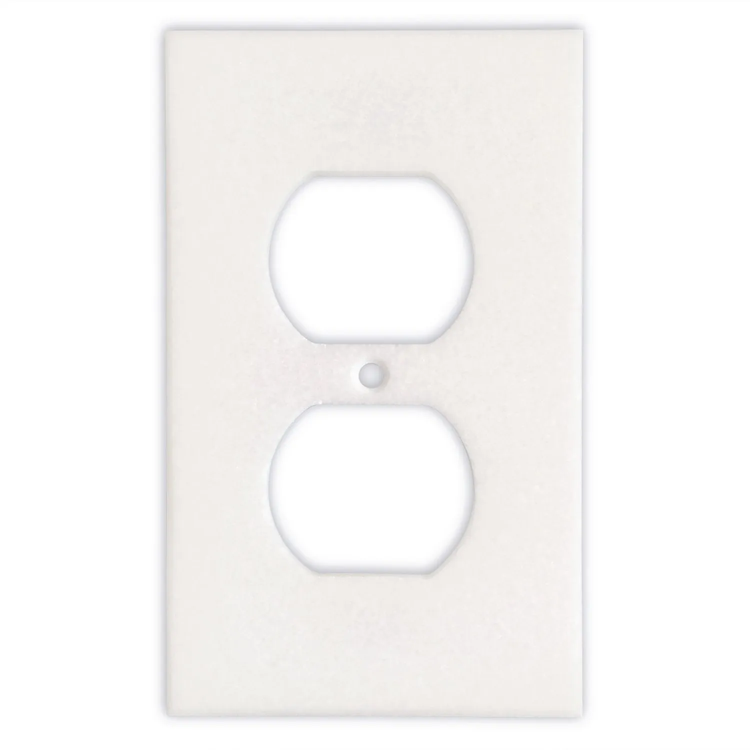Greek Thassos White Marble Switch Plate Cover, Polished-SINGLE DUPLEX
