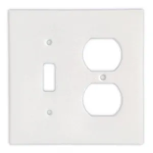 Greek Thassos White Marble Switch Plate Cover, Polished-TOGGLE DUPLEX