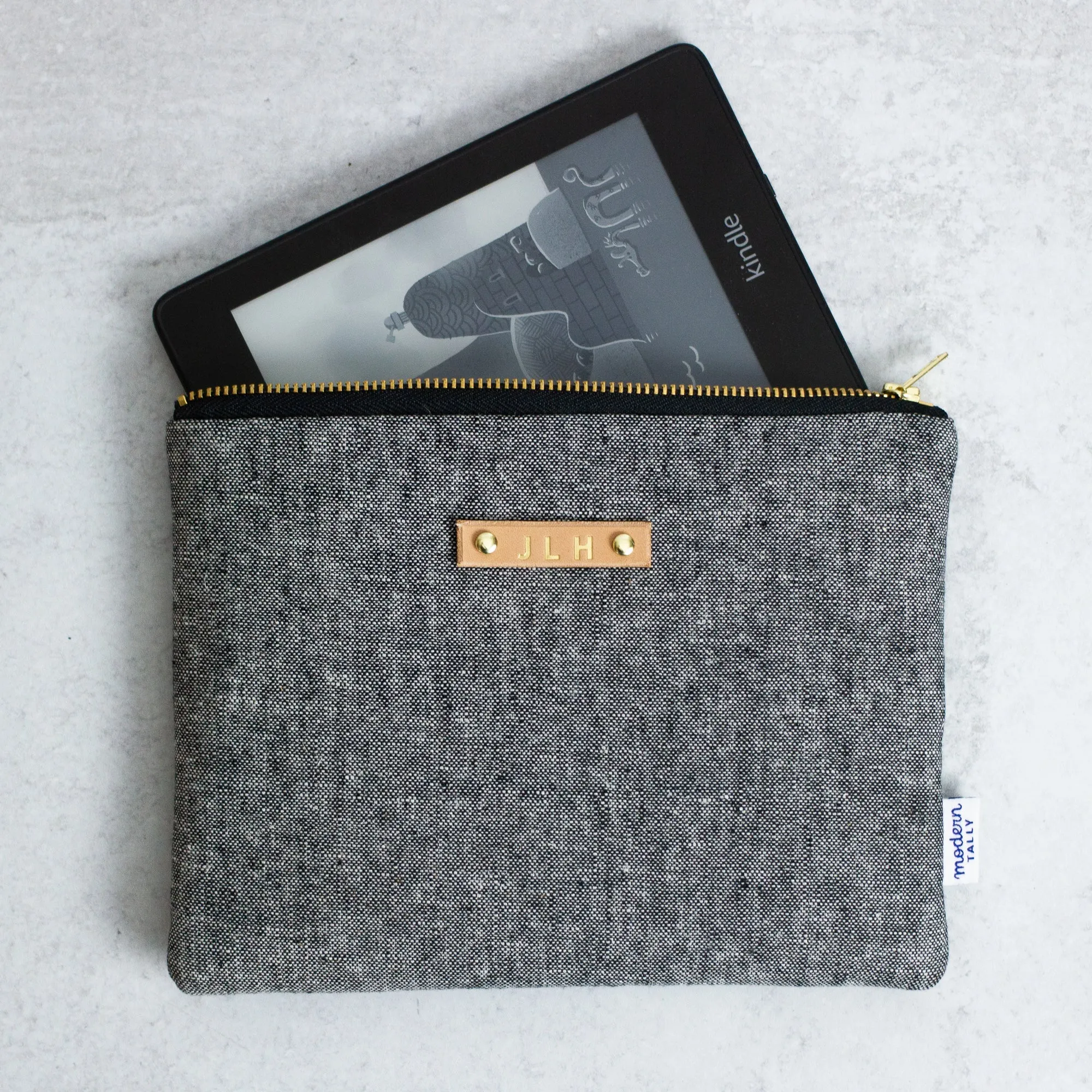 Grey Linen Kindle Case