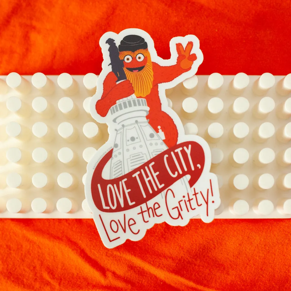 Gritty vinyl sticker, King Kong Gritty funny Philadelphia sticker