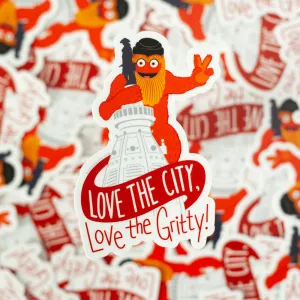 Gritty vinyl sticker, King Kong Gritty funny Philadelphia sticker
