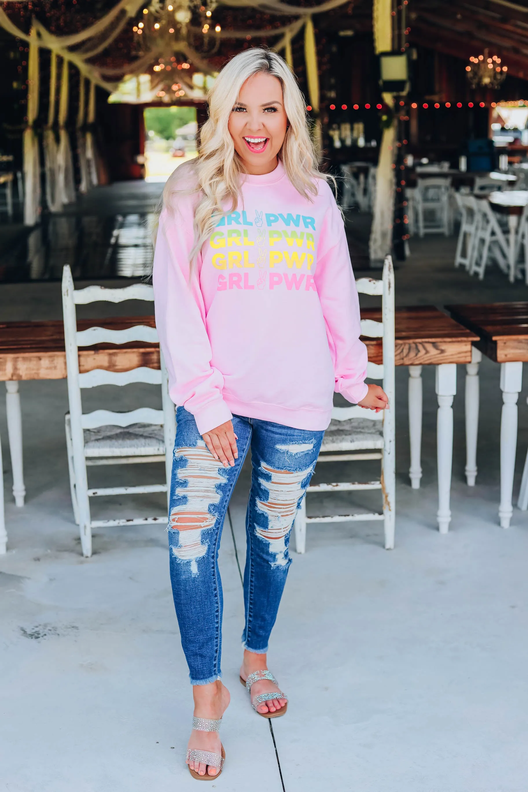 Grl Pwr Sweatshirt - Pink