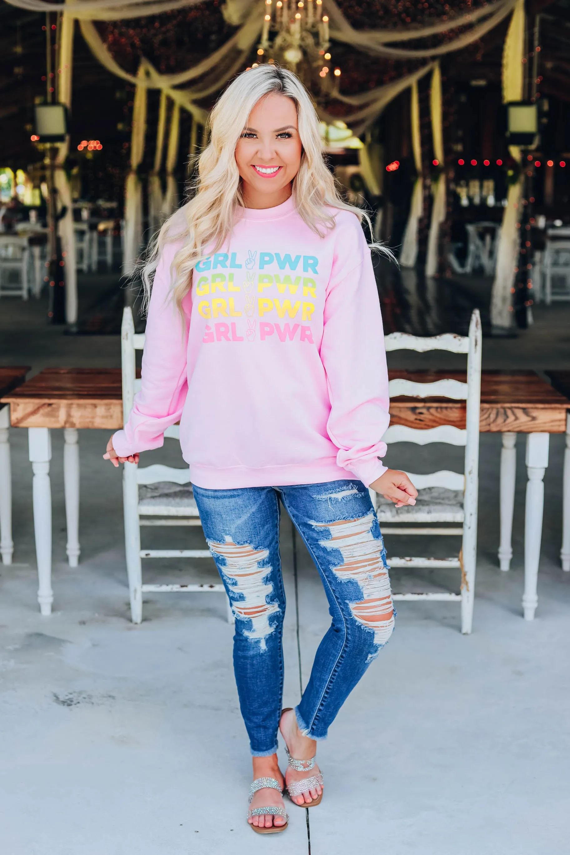 Grl Pwr Sweatshirt - Pink