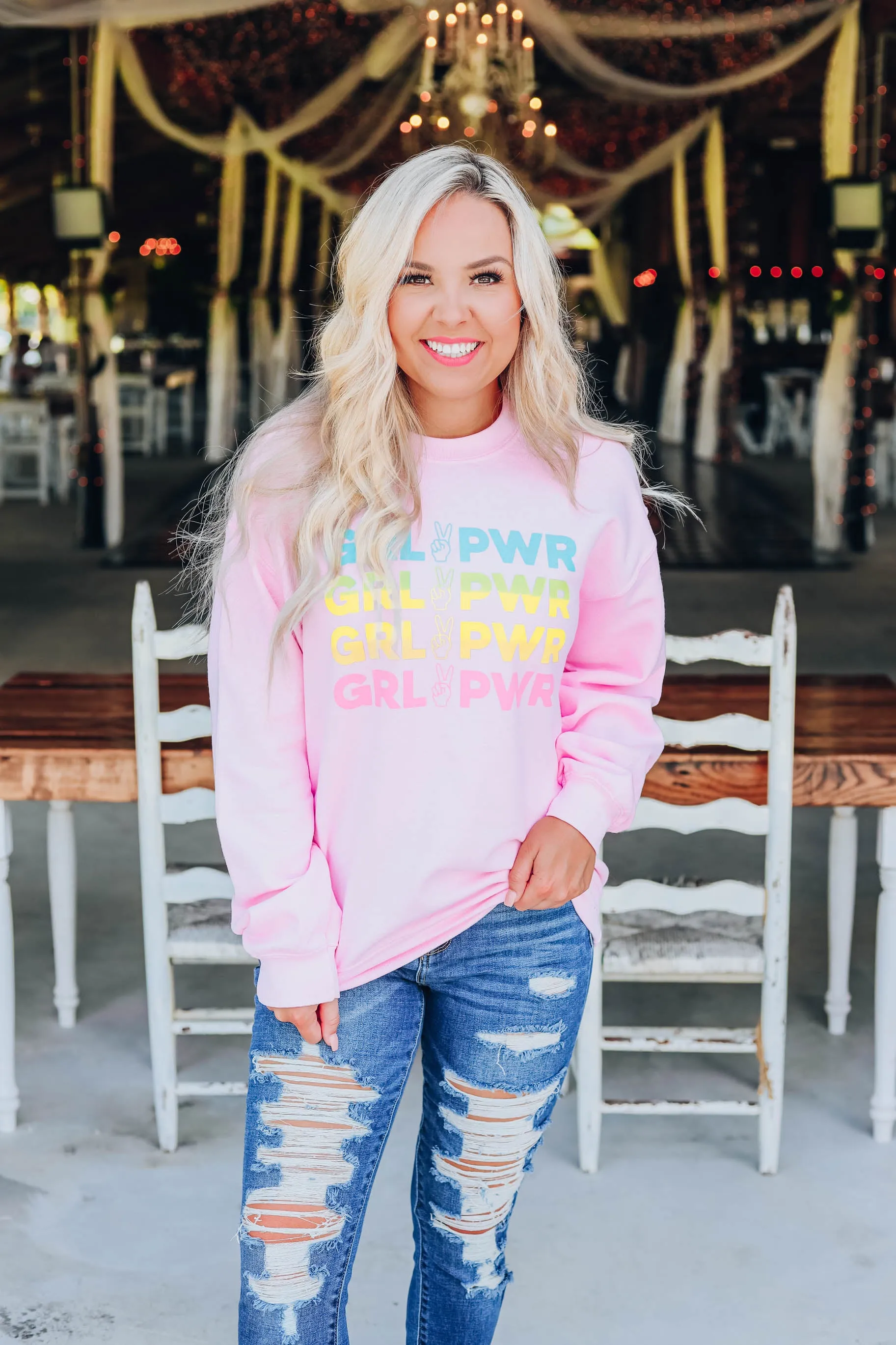 Grl Pwr Sweatshirt - Pink