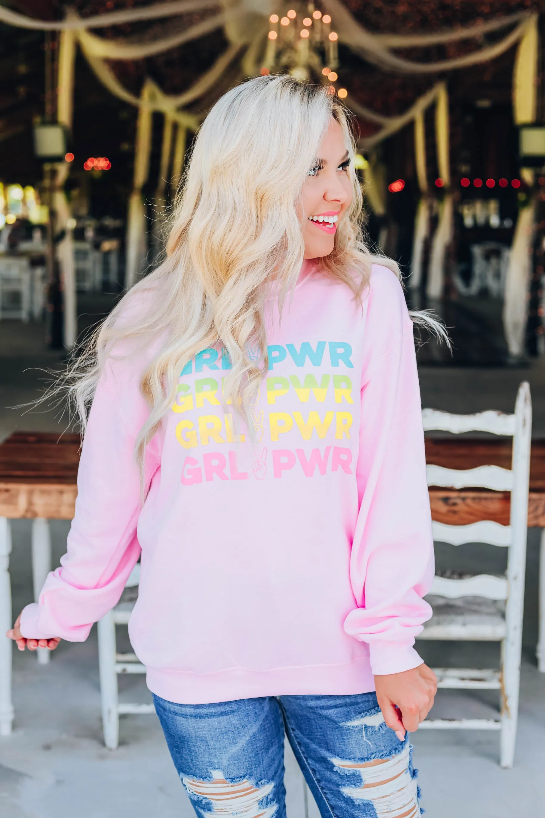 Grl Pwr Sweatshirt - Pink
