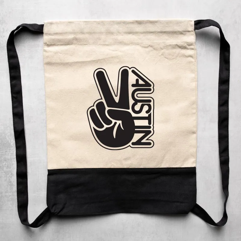 Groovy Austin Canvas Drawstring Bag