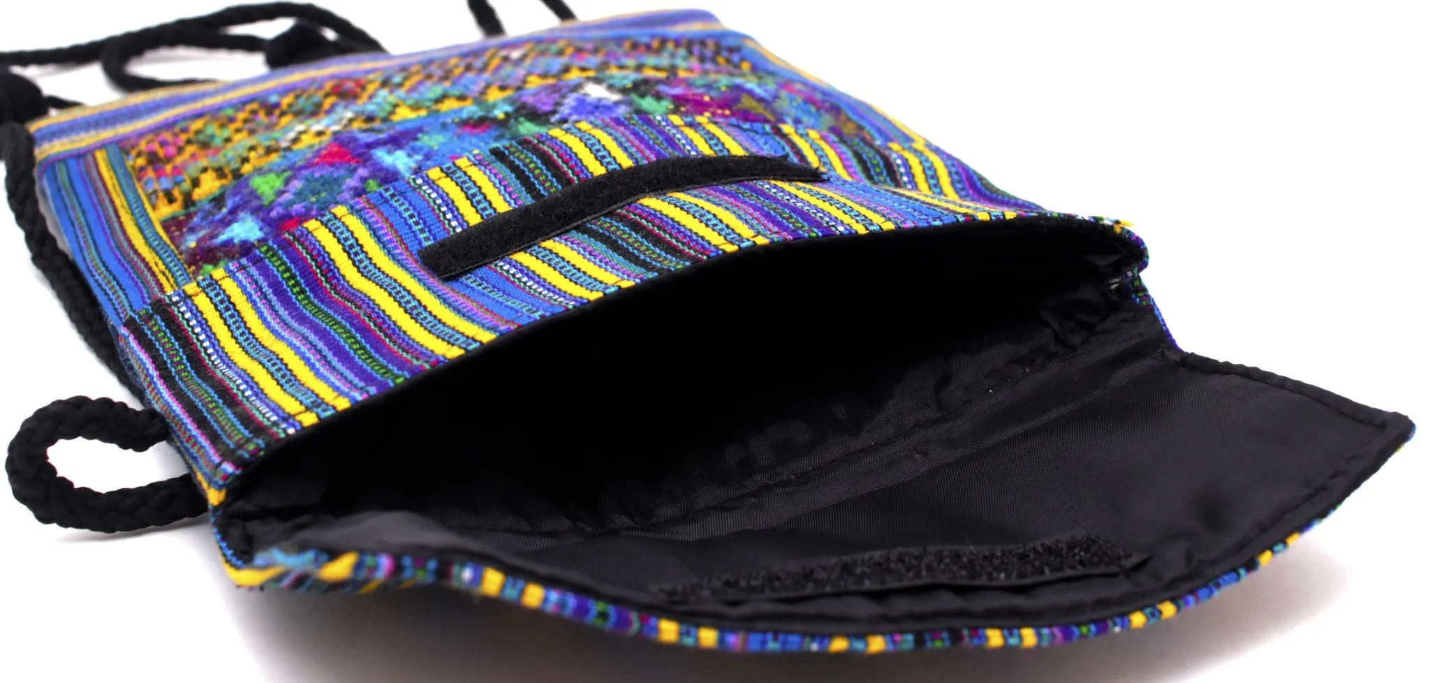 GUATEMALA SHOULDER BAG PASSPORT PURSE  HAND CRAFTED w/ TASSLES GPB007