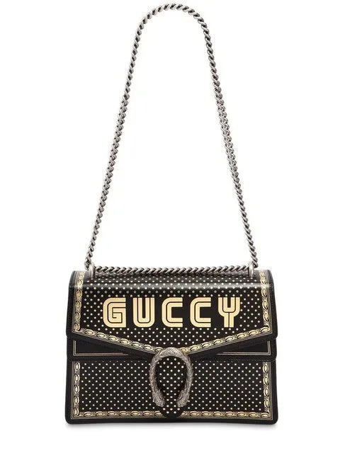 Gucci Dionysus Sega Moon Stars Shoulder Bag in Black