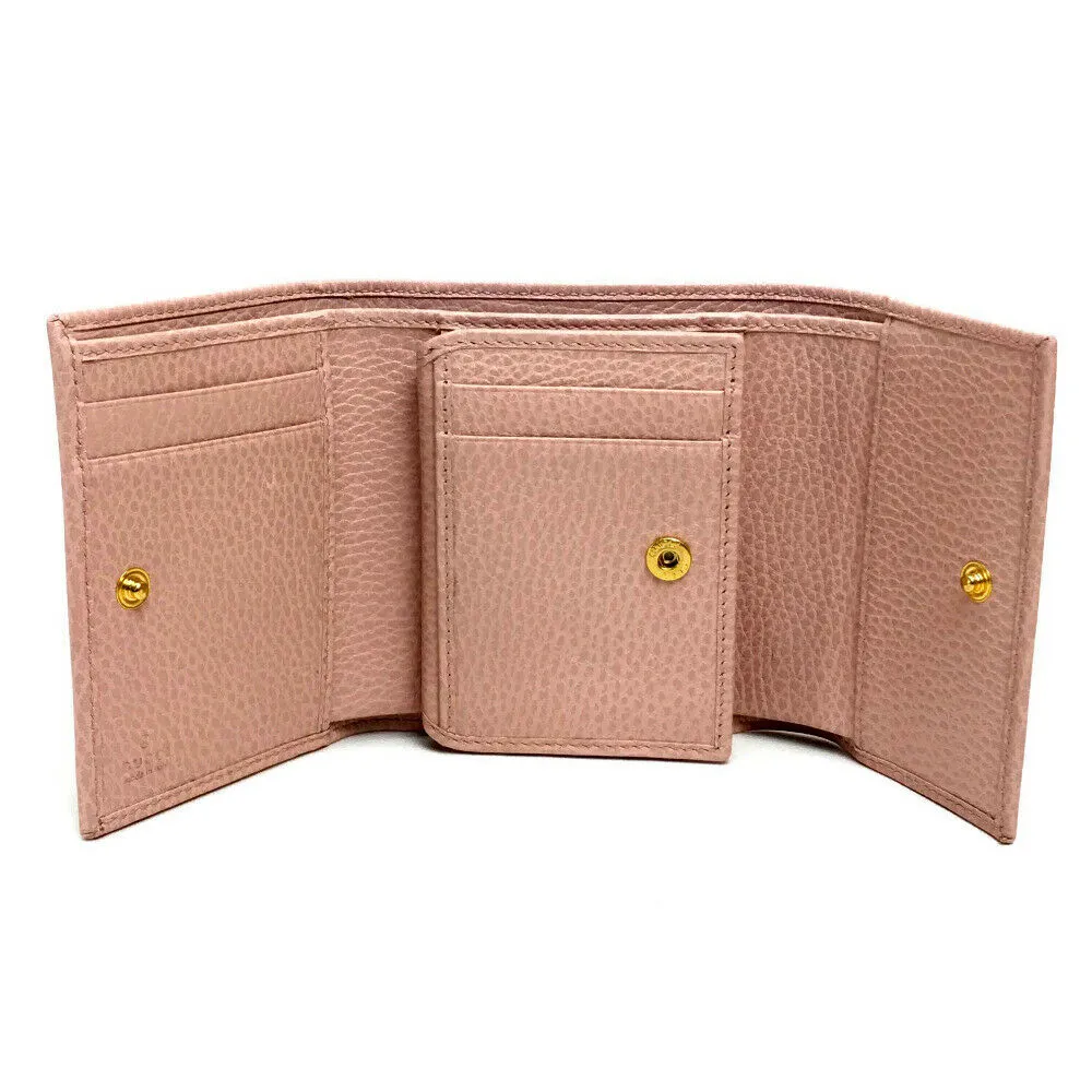 Gucci French Wallet in Pink Leather