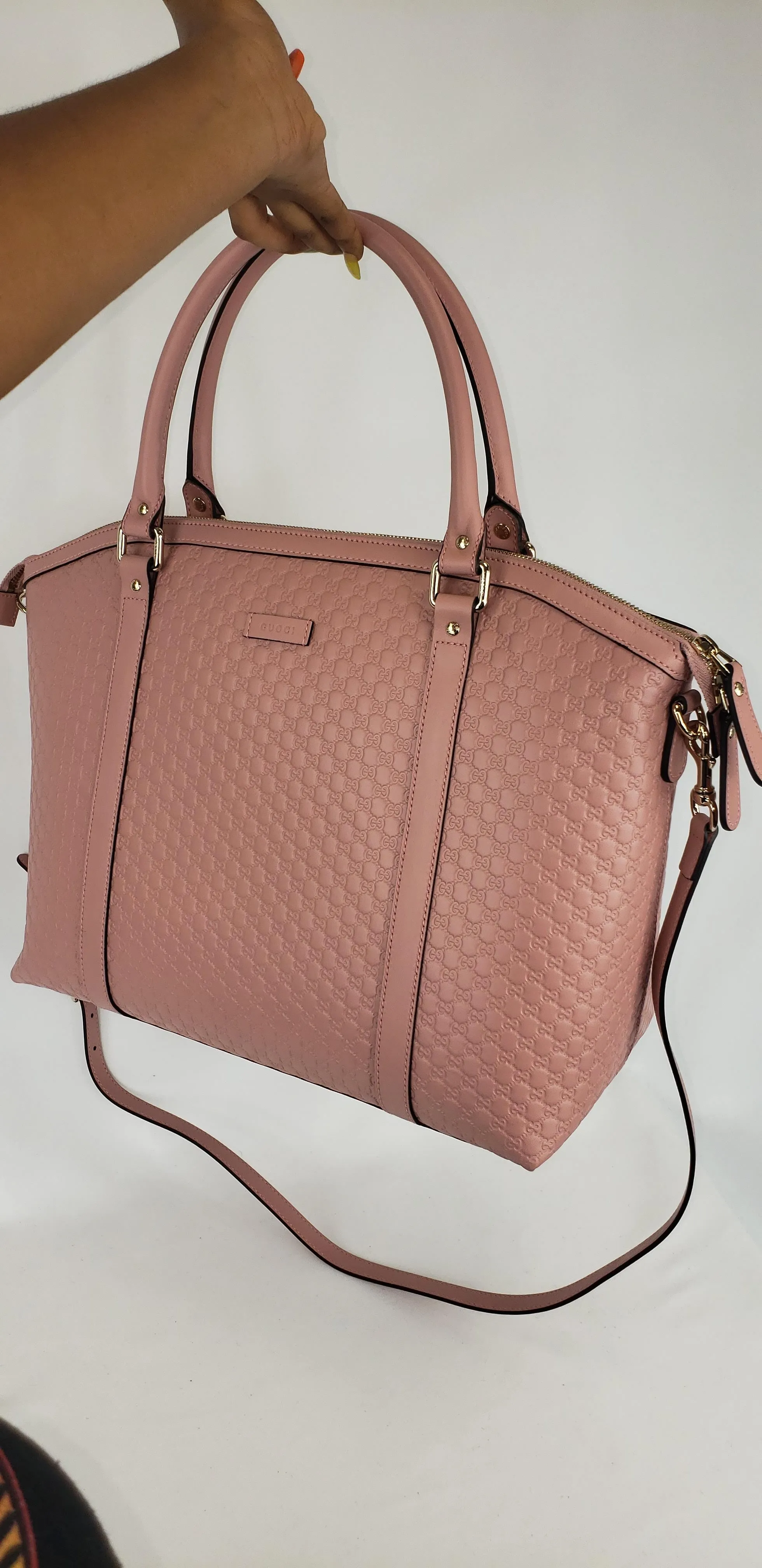 Gucci GG Convertible Handbag in Soft Pink