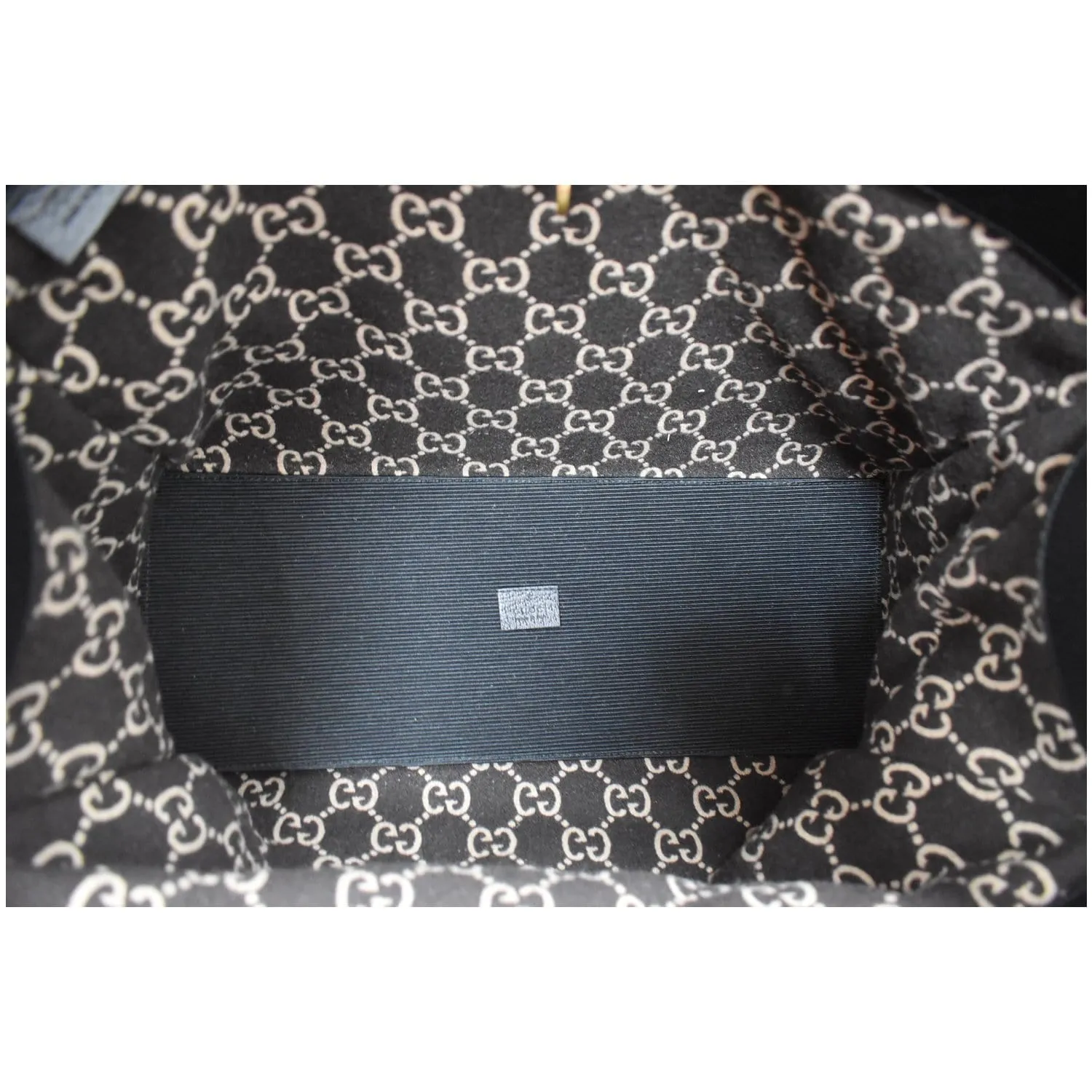 GUCCI GG Monogram Wool Tote Shoulder Bag Beige 598169