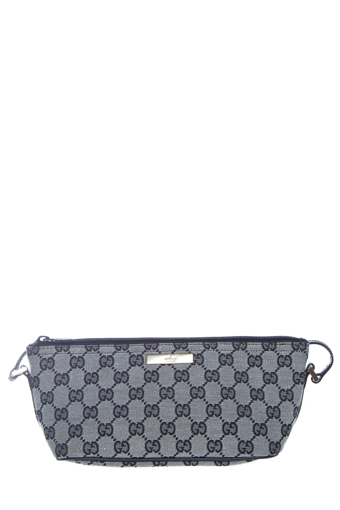 Gucci Gray and Black Shoulder Canvas GG  Bag