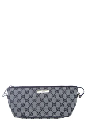 Gucci Gray and Black Shoulder Canvas GG  Bag